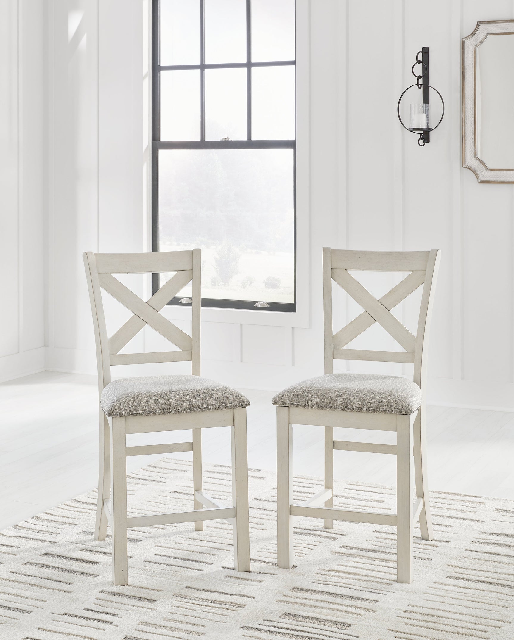 Robbinsdale Antique White Counter Height Dining Table and 4 Barstools (Online Special Price) - Ornate Home