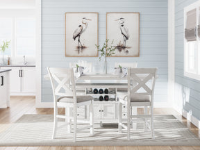 Robbinsdale Antique White Counter Height Dining Table and 4 Barstools (Online Special Price) - Ornate Home