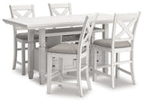 Robbinsdale Antique White Counter Height Dining Table and 4 Barstools (Online Special Price) - Ornate Home