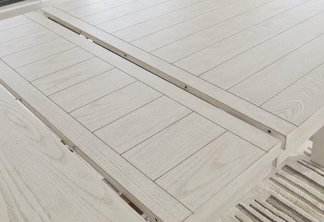 Robbinsdale Antique White Counter Height Dining Table and 4 Barstools - Ornate Home