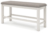 Robbinsdale Antique White Counter Height Dining Table and 4 Barstools and Bench (Online Special Price) - Ornate Home