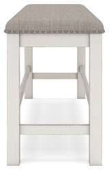 Robbinsdale Antique White Counter Height Dining Table and 4 Barstools and Bench (Online Special Price) - Ornate Home