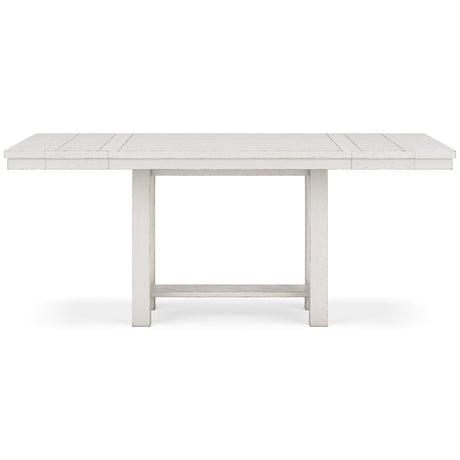 Robbinsdale Antique White Counter Height Dining Table and 8 Barstools - Ornate Home