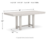 Robbinsdale Antique White Counter Height Extension Dining Table, 6 Barstools and Bench (Online Special Price) - Ornate Home