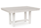 Robbinsdale Antique White Dining Table w/4 Chairs & Bench and Server - Ornate Home