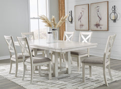 Robbinsdale Antique White Dining Table w/6 Chairs - Ornate Home