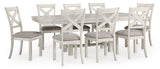 Robbinsdale Antique White Dining Table w/8 Chairs - Ornate Home