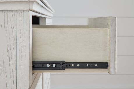 Robbinsdale Antique White Dresser and Mirror - Ornate Home