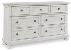 Robbinsdale Antique White Dresser w/ 7 Drawers - Ornate Home