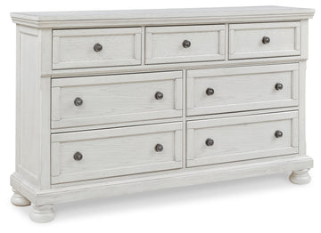 Robbinsdale Antique White Dresser w/ 7 Drawers - Ornate Home