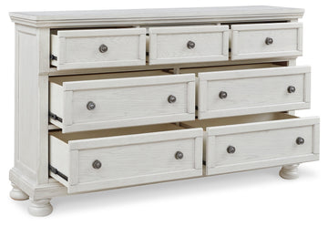 Robbinsdale Antique White Dresser w/ 7 Drawers - Ornate Home