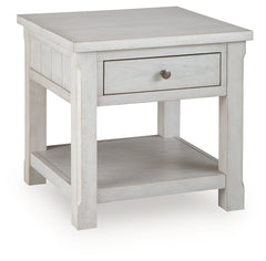 Robbinsdale Antique White End Table - Ornate Home