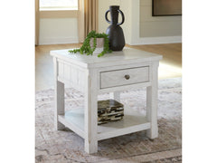 Robbinsdale Antique White End Table - Ornate Home