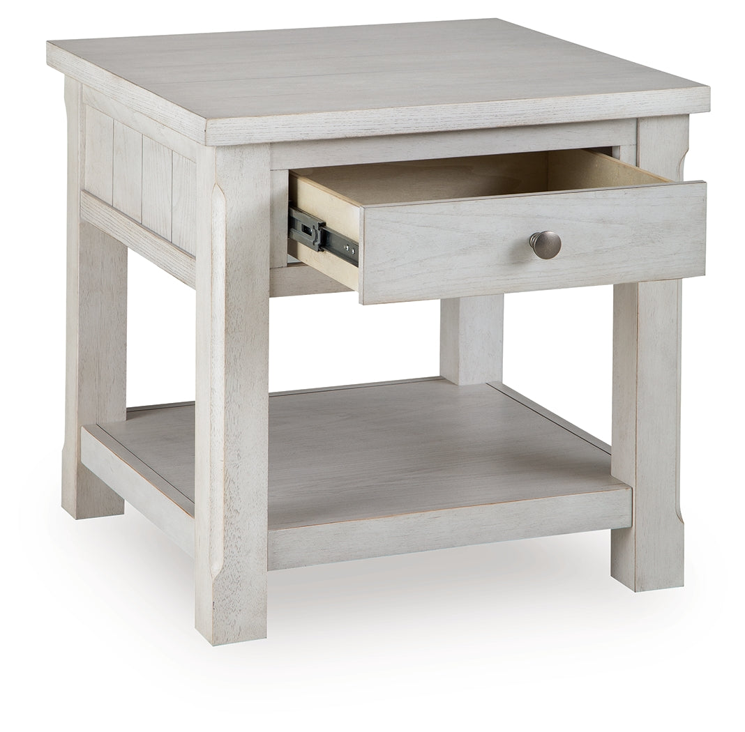 Robbinsdale Antique White End Table - Ornate Home