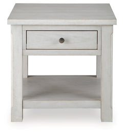 Robbinsdale Antique White End Table - Ornate Home