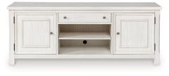 Robbinsdale Antique White Extra Large TV Stand - Ornate Home