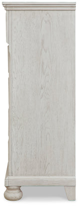 Robbinsdale Antique White Full Sleigh Storage Bed, Chest and Nightstand (Online Special Price) - Ornate Home