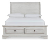 Robbinsdale Antique White Full Sleigh Storage Bed (Online Special Price) - Ornate Home