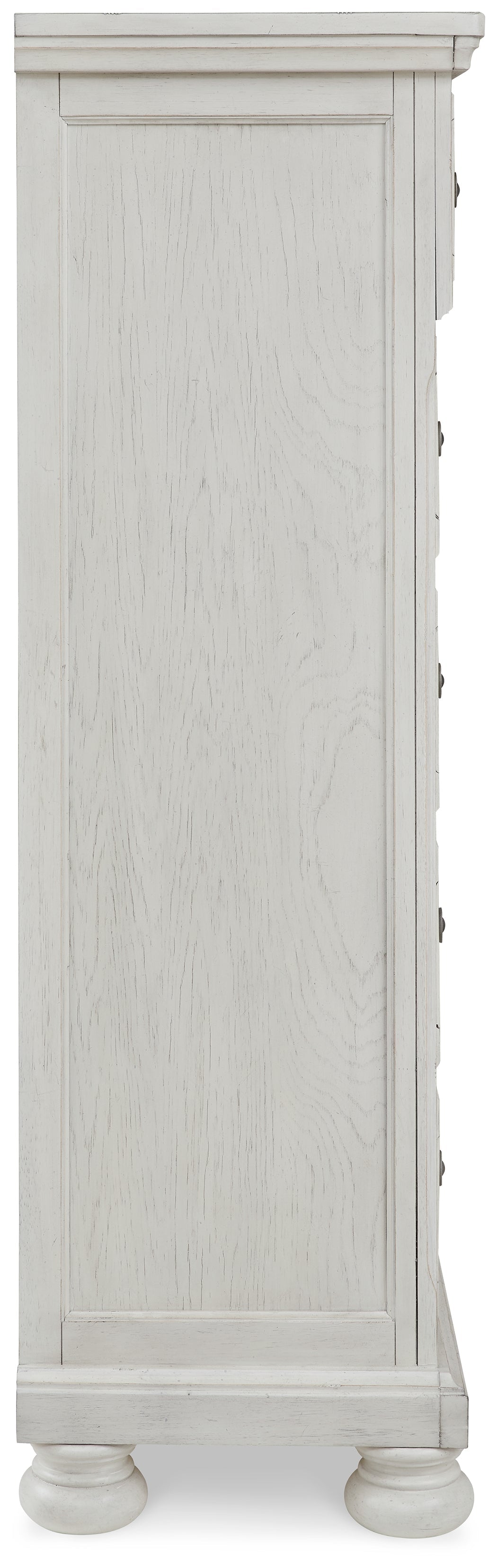 Robbinsdale Antique White King Panel Bed & Dresser & Mirror & Chest & 2 Nightstands (Online Special Price) - Ornate Home