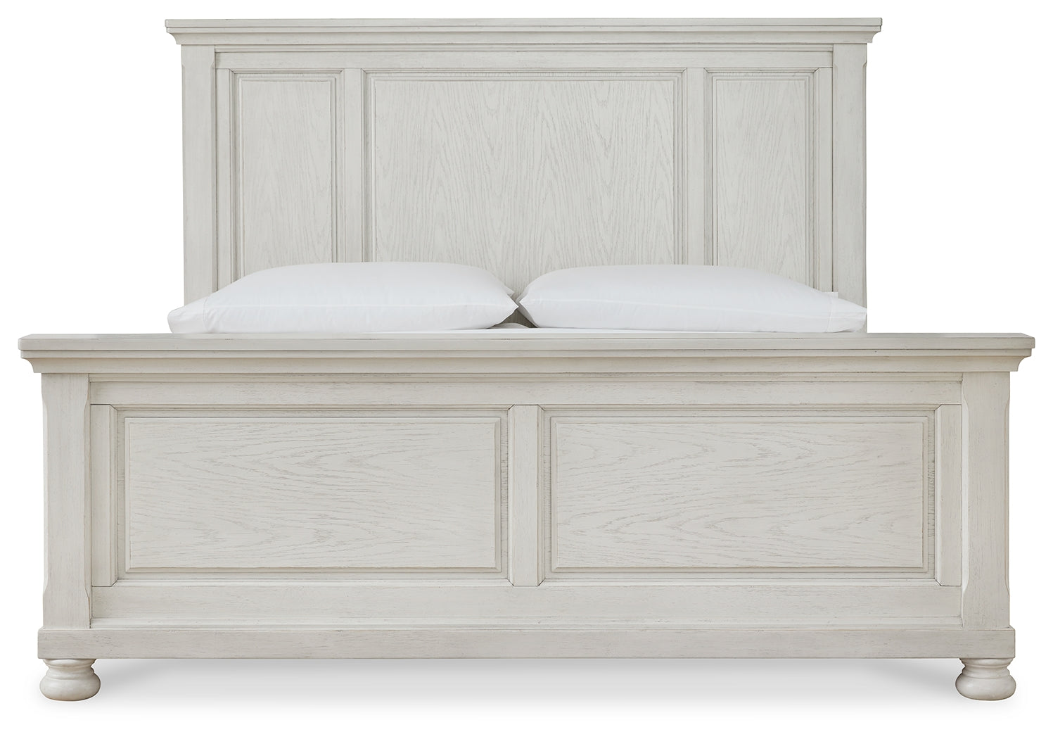 Robbinsdale Antique White King Panel Bed (Online Special Price) - Ornate Home