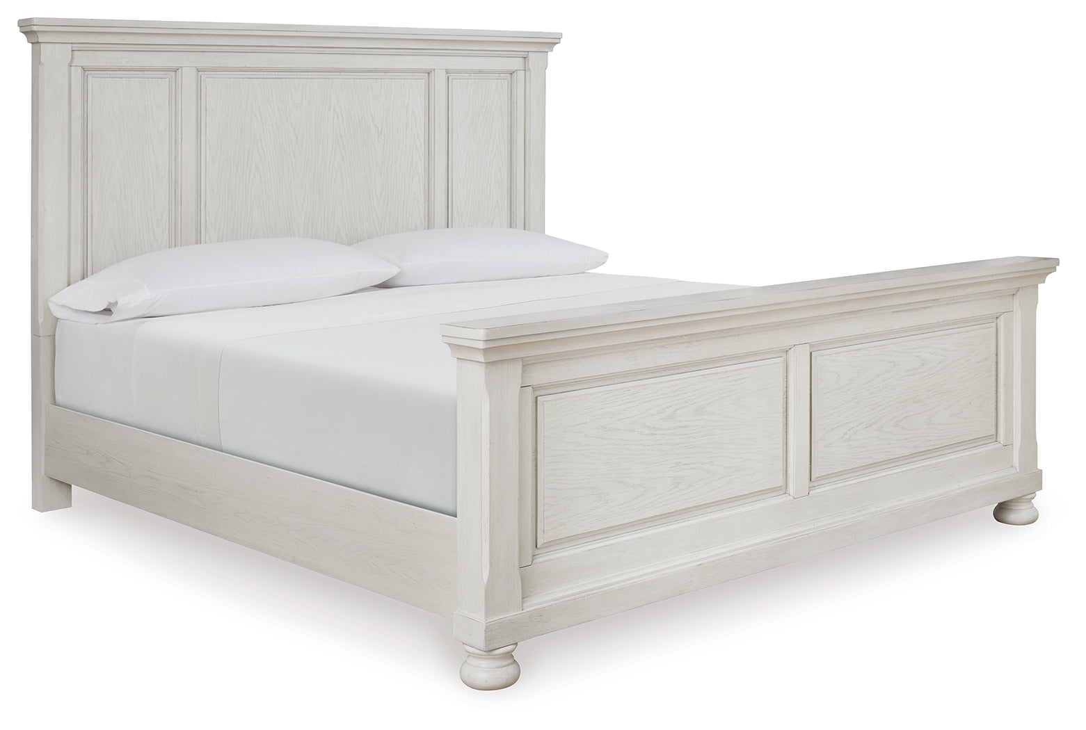 Robbinsdale Antique White King Panel Bed (Online Special Price) - Ornate Home