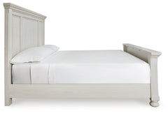 Robbinsdale Antique White King Panel Bed - Ornate Home