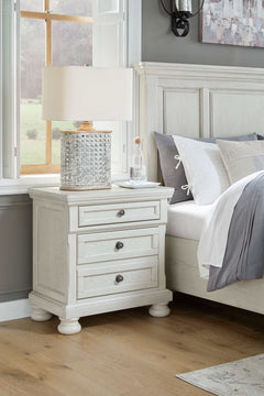 Robbinsdale Antique White King Sleigh Storage Bedroom Sets - Ornate Home
