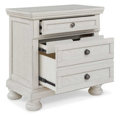 Robbinsdale Antique White King Sleigh Storage Bedroom Sets - Ornate Home