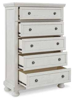 Robbinsdale Antique White King Sleigh Storage Bedroom Sets - Ornate Home