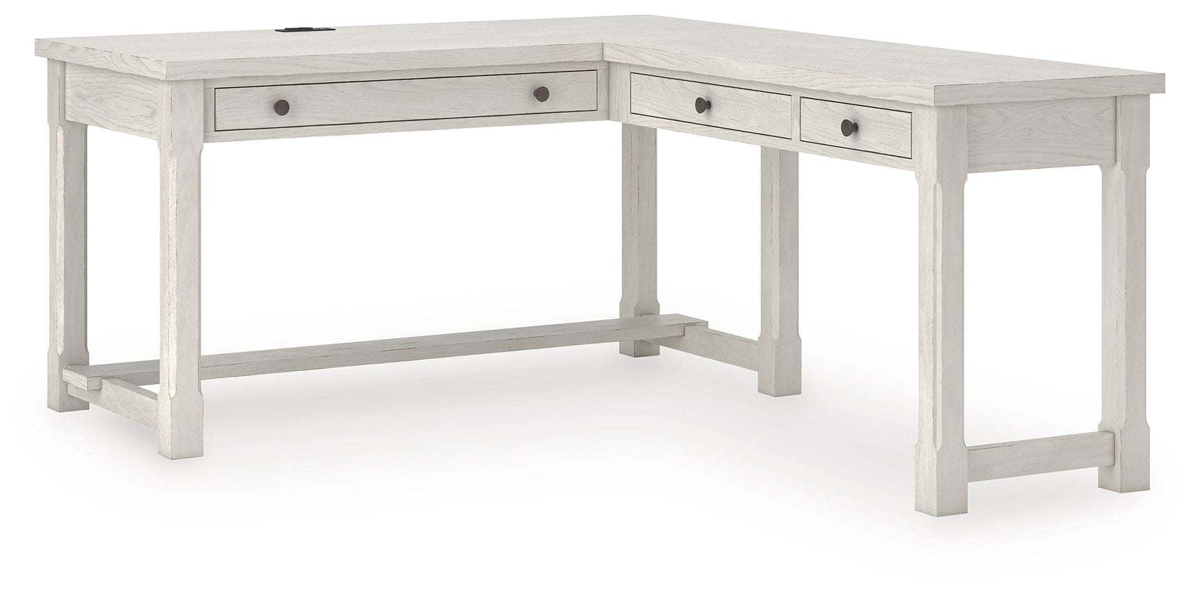Robbinsdale Antique White L-Shaped Home Office Desk (Online Special Price) - Ornate Home
