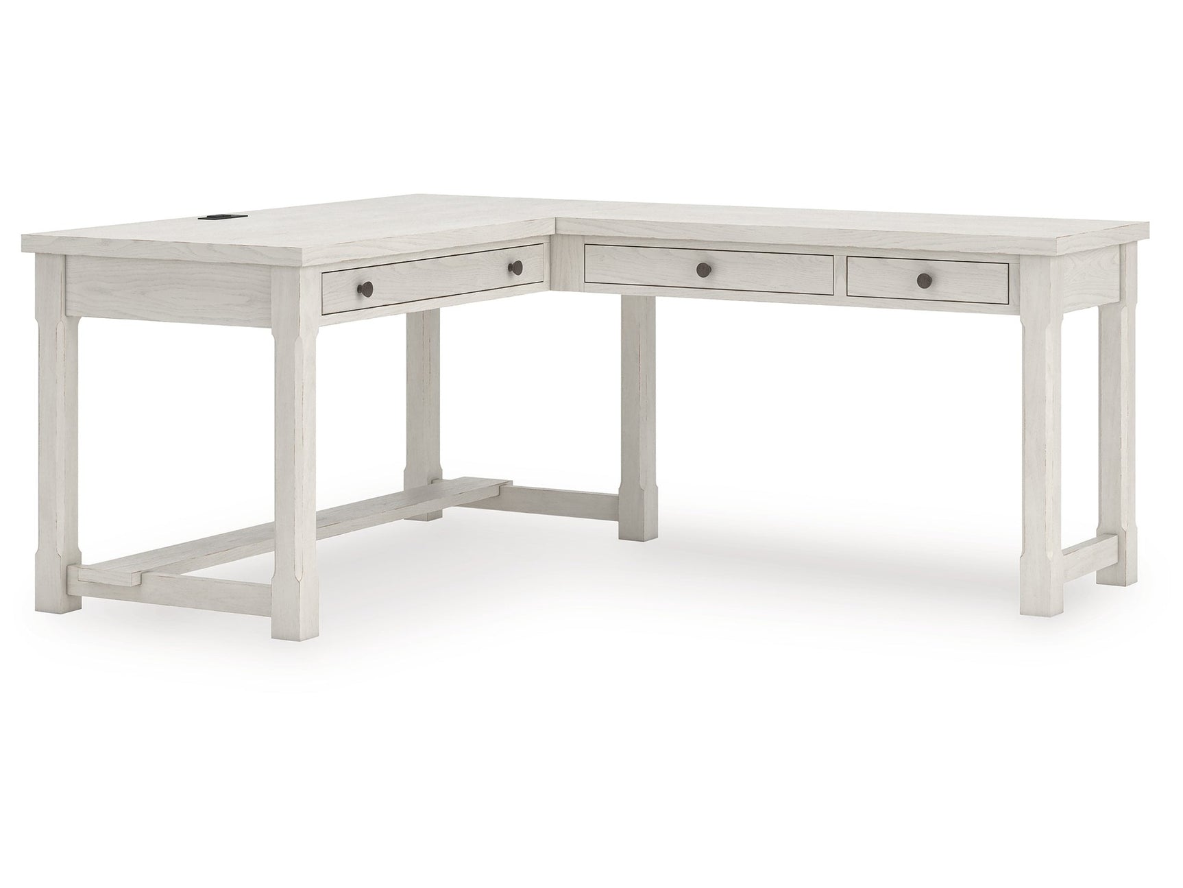 Robbinsdale Antique White L-Shaped Home Office Desk - Ornate Home