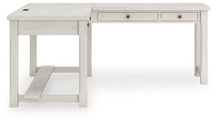 Robbinsdale Antique White L-Shaped Home Office Desk - Ornate Home