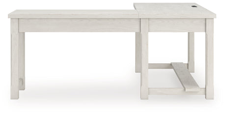 Robbinsdale Antique White L-Shaped Home Office Desk - Ornate Home