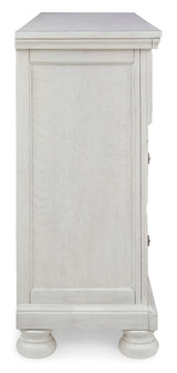 Robbinsdale Antique White Mirrored Dresser w/ 7 Drawers - Ornate Home