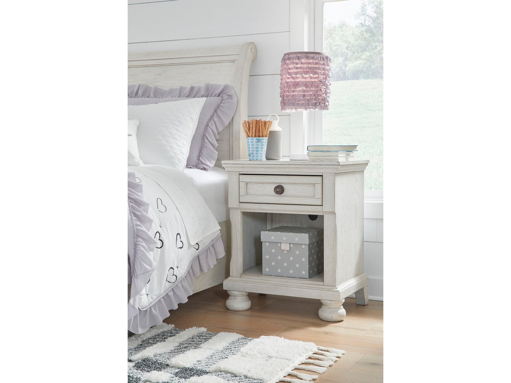 Robbinsdale Antique White Nightstand (Online Special Price) - Ornate Home