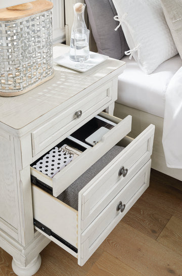 Robbinsdale Antique White Nightstand - Ornate Home