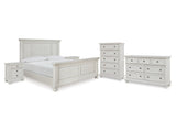Robbinsdale Antique White Queen Panel Bed & Dresser & Chest & 2 Nightstands (Online Special Price) - Ornate Home