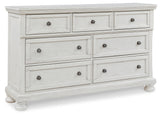 Robbinsdale Antique White Queen Panel Bed & Dresser & Chest & 2 Nightstands (Online Special Price) - Ornate Home