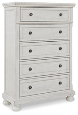 Robbinsdale Antique White Queen Panel Bed & Dresser & Chest & 2 Nightstands (Online Special Price) - Ornate Home