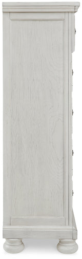 Robbinsdale Antique White Queen Panel Bed & Dresser & Chest & 2 Nightstands (Online Special Price) - Ornate Home