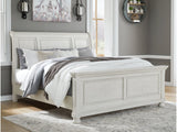 Robbinsdale Antique White Queen Sleigh Bed (Online Special Price) - Ornate Home