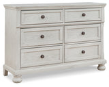 Robbinsdale Antique White Twin Sleigh Storage Bed, Dresser and Nightstand (Online Special Price) - Ornate Home