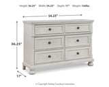 Robbinsdale Antique White Twin Sleigh Storage Bed, Dresser and Nightstand - Ornate Home