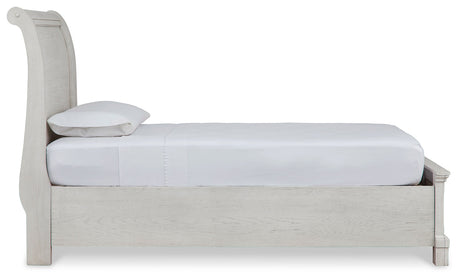 Robbinsdale Antique White Twin Sleigh Storage Youth Bed - Ornate Home