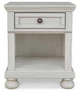 Robbinsdale Antique White Twin Storage Bedroom Set with Dresser, Mirror and Nightstand (Online Special Price) - Ornate Home