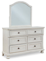 Robbinsdale Antique White Twin Storage Bedroom Set with Dresser, Mirror and Nightstand (Online Special Price) - Ornate Home