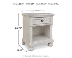 Robbinsdale Antique White Twin Storage Bedroom Set with Dresser, Mirror and Nightstand - Ornate Home