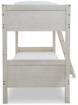 Robbinsdale Antique White Twin/Twin Bunk Bed w/ Ladder - Ornate Home