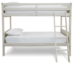 Robbinsdale Antique White Twin/Twin Bunk Bed w/ Ladder - Ornate Home