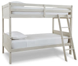 Robbinsdale Antique White Twin/Twin Bunk Bed w/ Ladder - Ornate Home